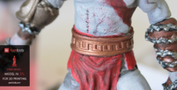 Lifelike Painted Kratos 3D Model - Press Release by Gamboody