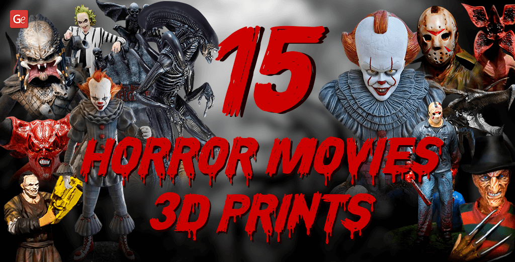 3D printed horrors figure collection from movies