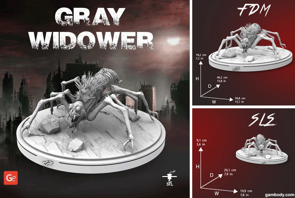 Gray Widower The Mist 3D model to print