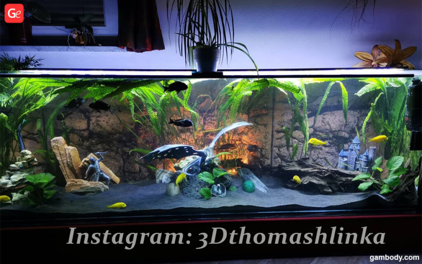 Fantastic Aquarium Decorations 3D Printed Inspired by Game