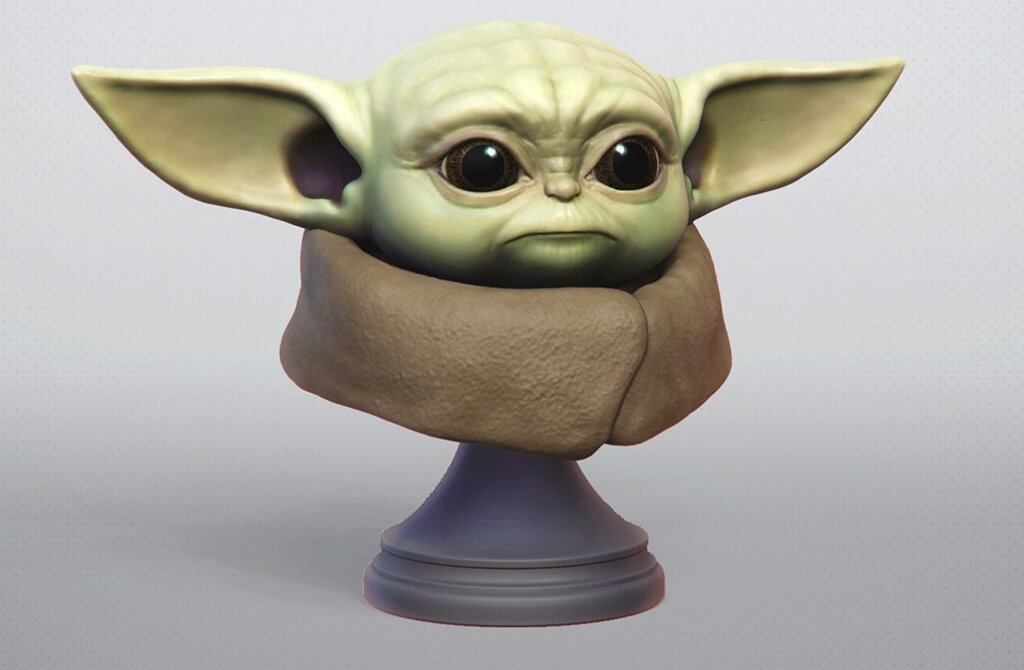 Download Art Collectibles Grogu Valentine U2019s Day Heart Baby Yoda 3d Printed Model Kit Sculpture