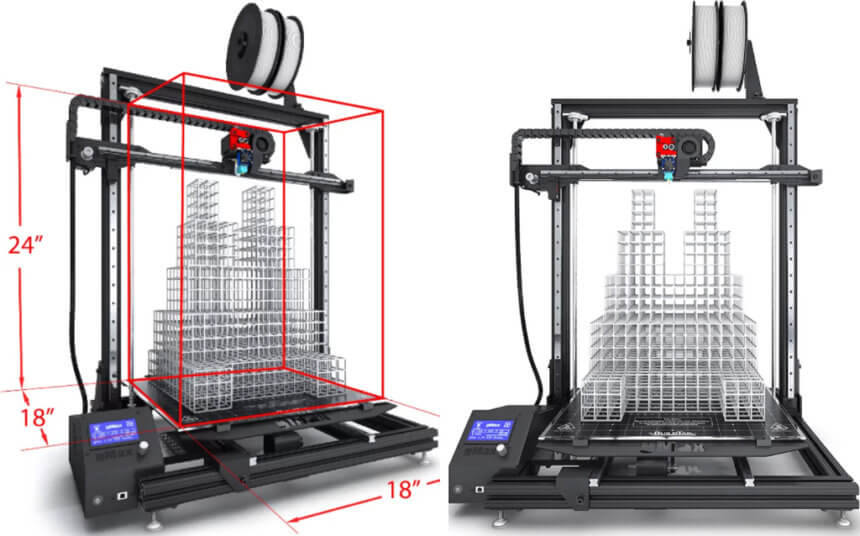 Large 3D Printer with Build Volume Perfect for 3D Printing Big Objects