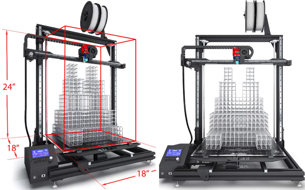 Large 3D Printer Build Volume Perfect for 3D Printing Big Objects