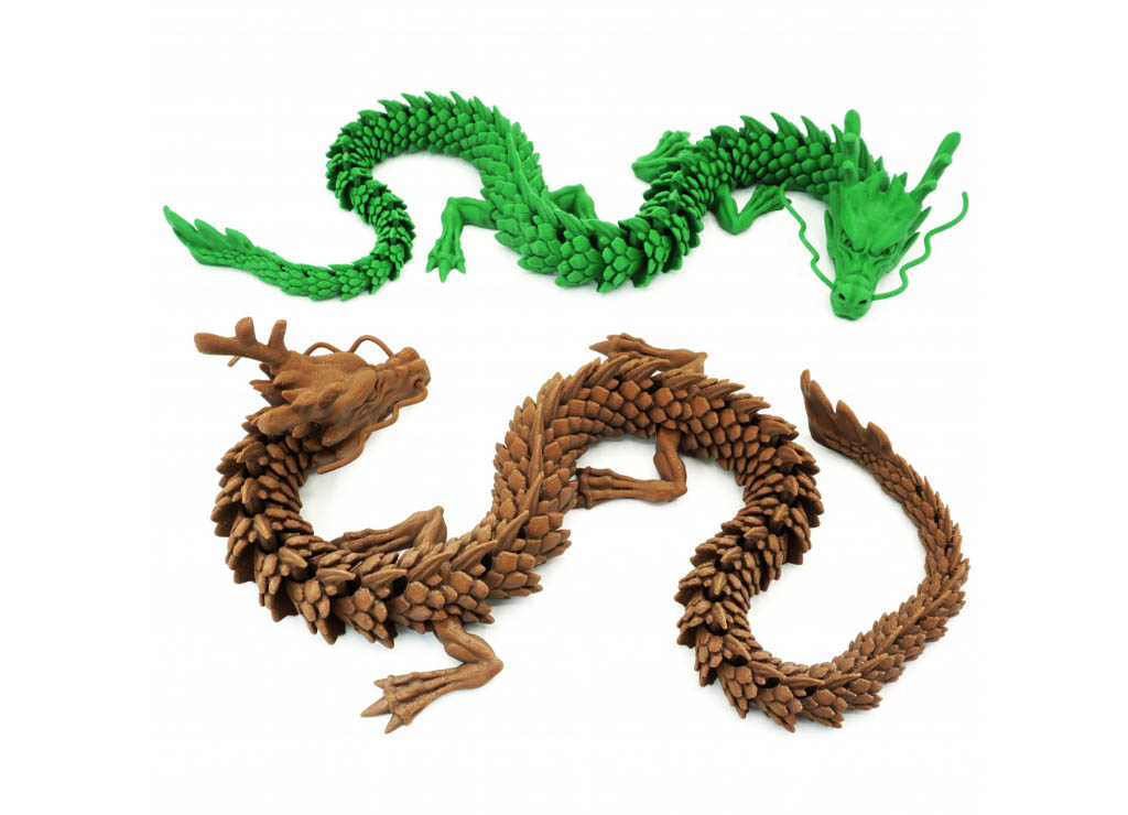 3D Printed Articulated Dragon Chinese Loong Flexible Realistic