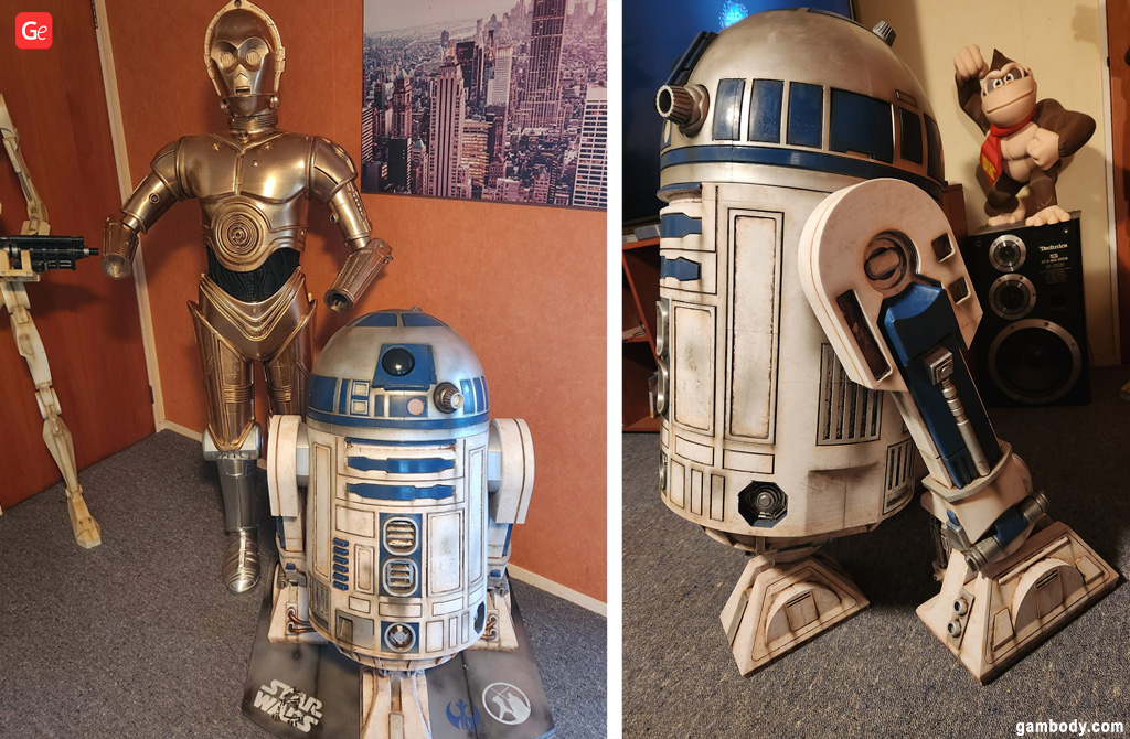 3D printed R2-D2 and C-3PO