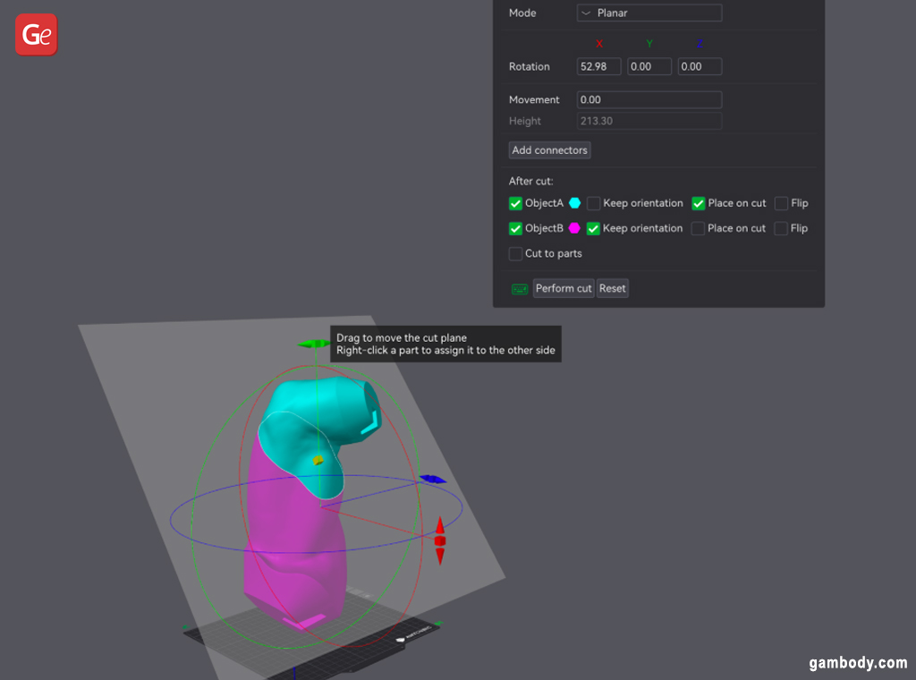 How to split 3D model for printing