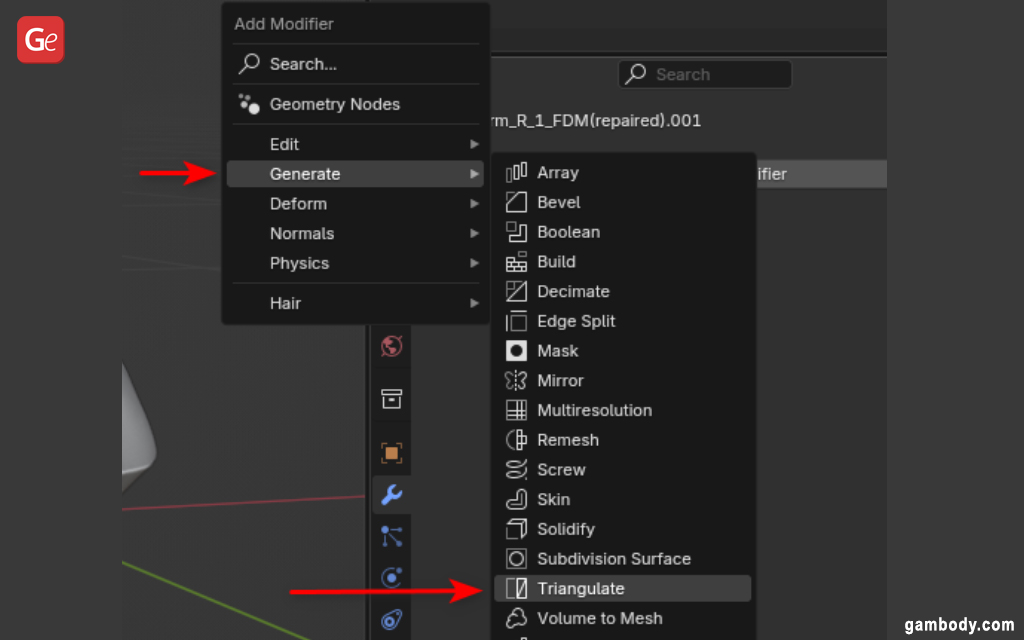 Blender - Triangulate