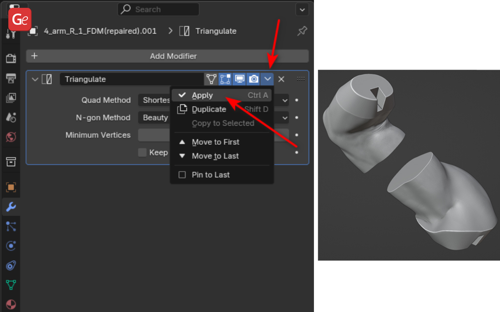 How to split 3D model in half in Blender