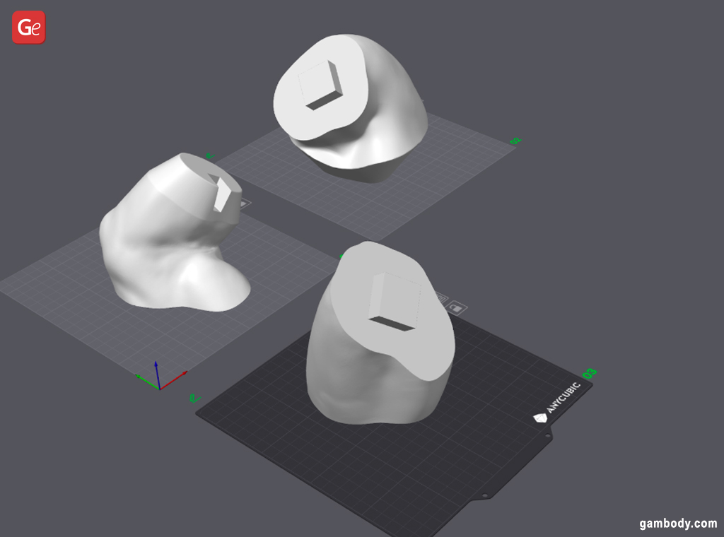 Split 3D model for printing