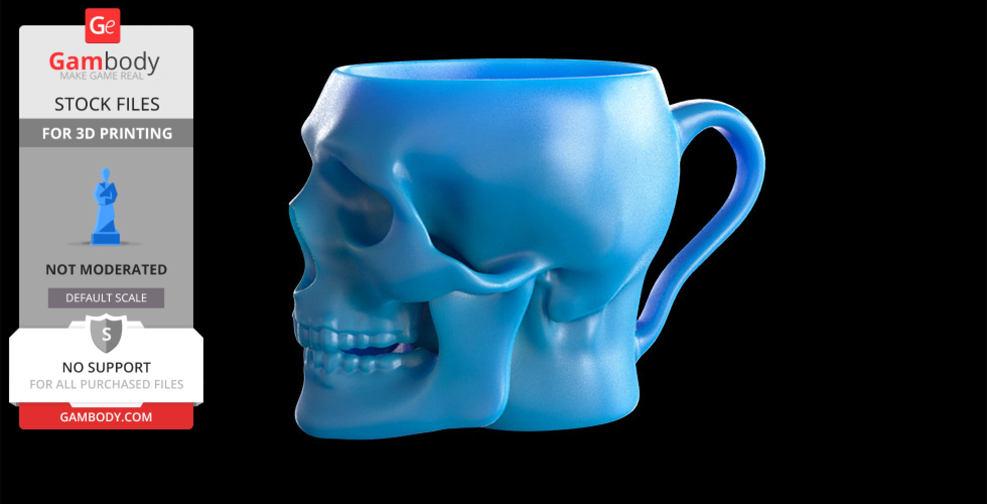 Buy Realistic Skull Mug with Handle
