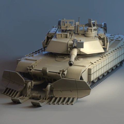 preview of Tank M1A2 Abrams Tusk 3D Printing Model | Assembly