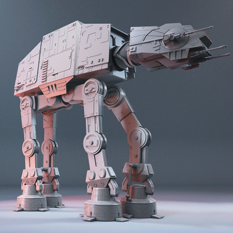 preview of AT-AT Walker 3D Printing Model | Assembly + Action