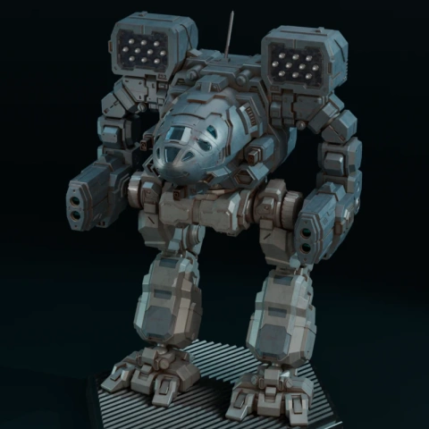 preview of MWO Timber Wolf 3D Printing Model | Assembly + Action