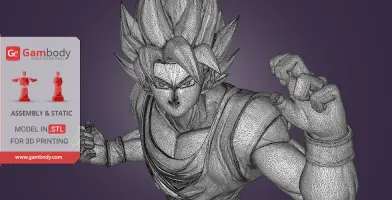 Póster 3D  Sherwood Dragon Ball Super: Goku & Z Fighters, 23.5 x 28.5 cm,  Efecto 3D
