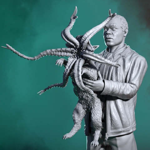 preview of Nick Fury & Cat 3D Printing Figurines in Diorama | Assembly