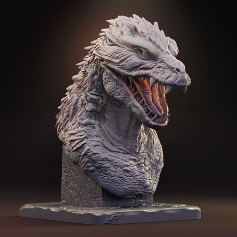 preview of Godzilla 2000 Bust 3D Printing Figurine | Assembly