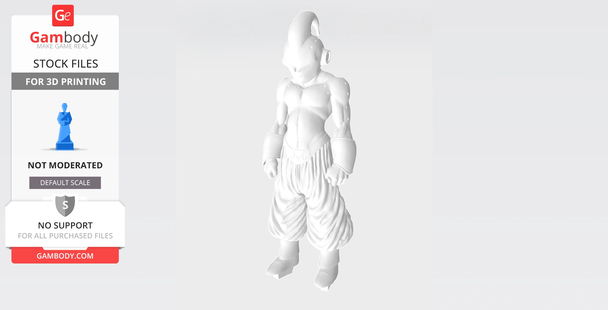 Buy DBZ Kid Buu 3d Print Ready Model