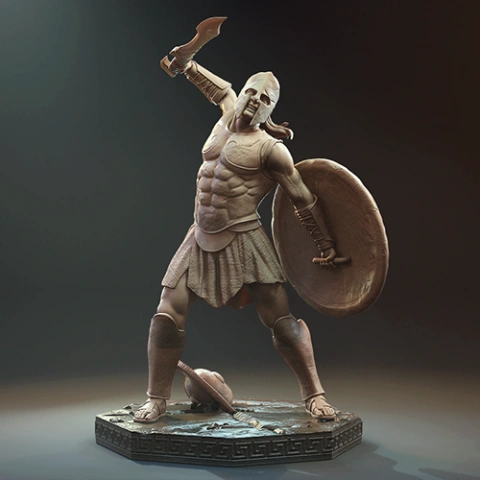 preview of Odyssey Spartan Warrior 3D Printing Figurine | Assembly