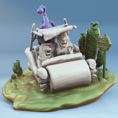 preview of The Flintstones 3D Printing Figurines in Diorama | Assembly