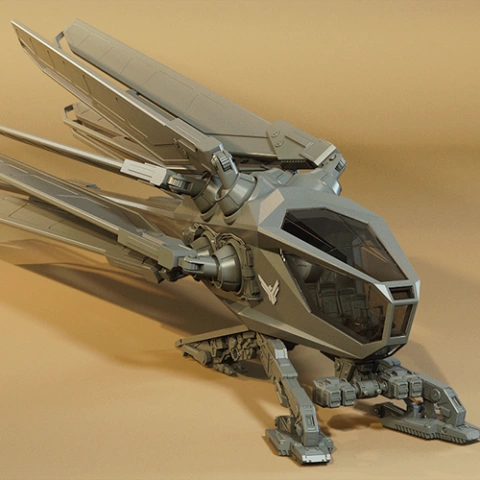 preview of Ornithopter Dune 3D Printing Model | Assembly + Action