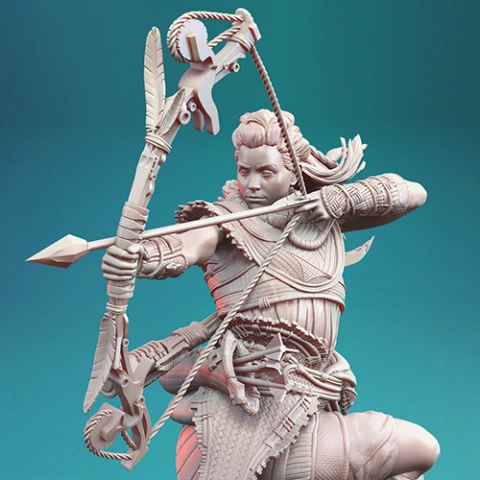 preview of Aloy Forbidden West 3D Printing Figurine | Assembly