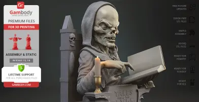3D file the crypt keeper bust (tales from the crypt - bust) Tales from the  crypt. 👤・3D print object to download・Cults