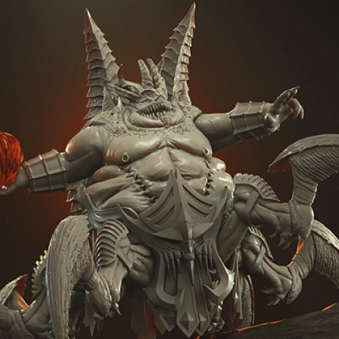 preview of Azmodan Diablo 3D Printing Figurine | Assembly