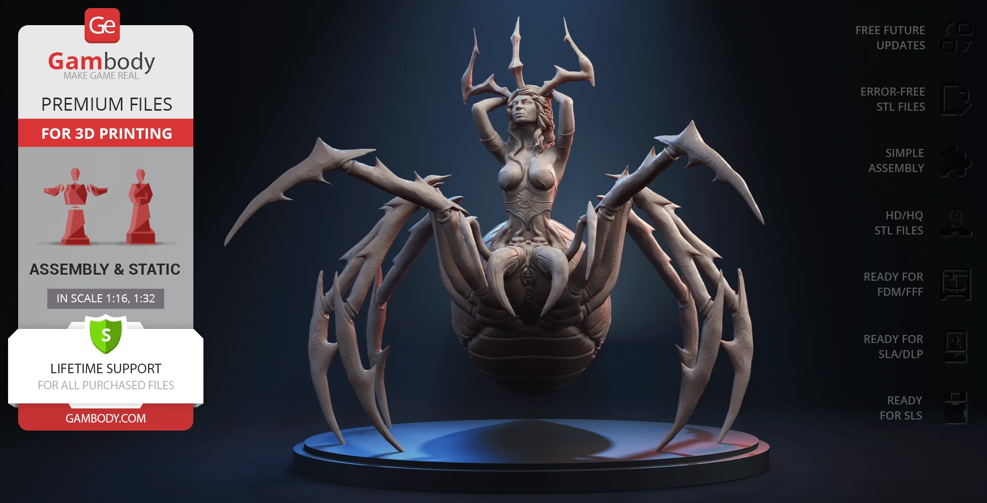 Buy Lolth 3D Printing Figurine | Assembly