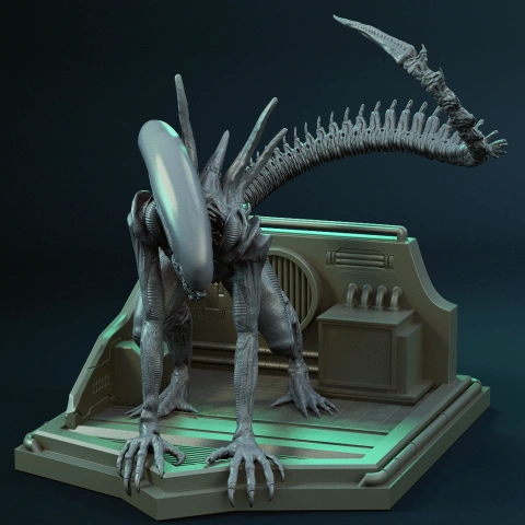 preview of Xenomorph Sewer Escape 3D Printing Figurine | Assembly