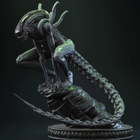 preview of Crawling Xenomorph 3D Printing Figurine | Assembly
