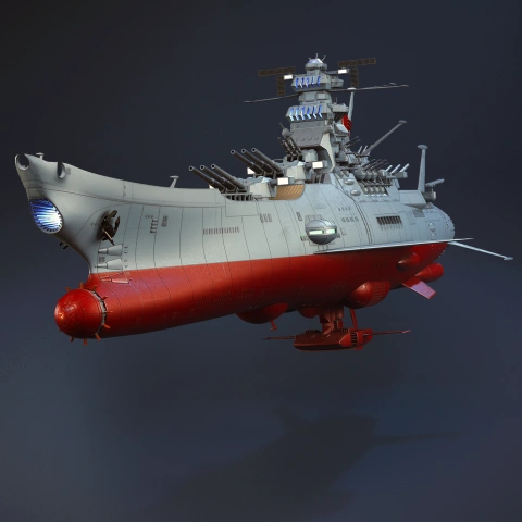 Space Battleship Yamato 3D Printing Model | Assembly + Active