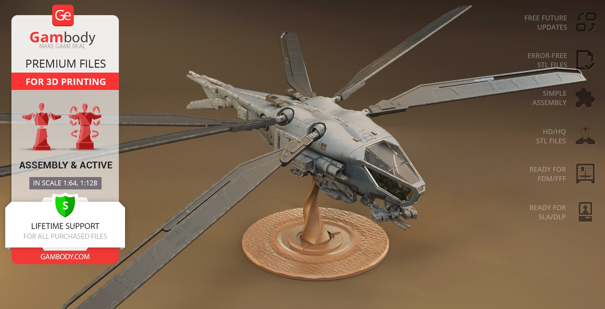 Buy Harkonnen Ornithopter 3D Printing Model | Assembly + Active