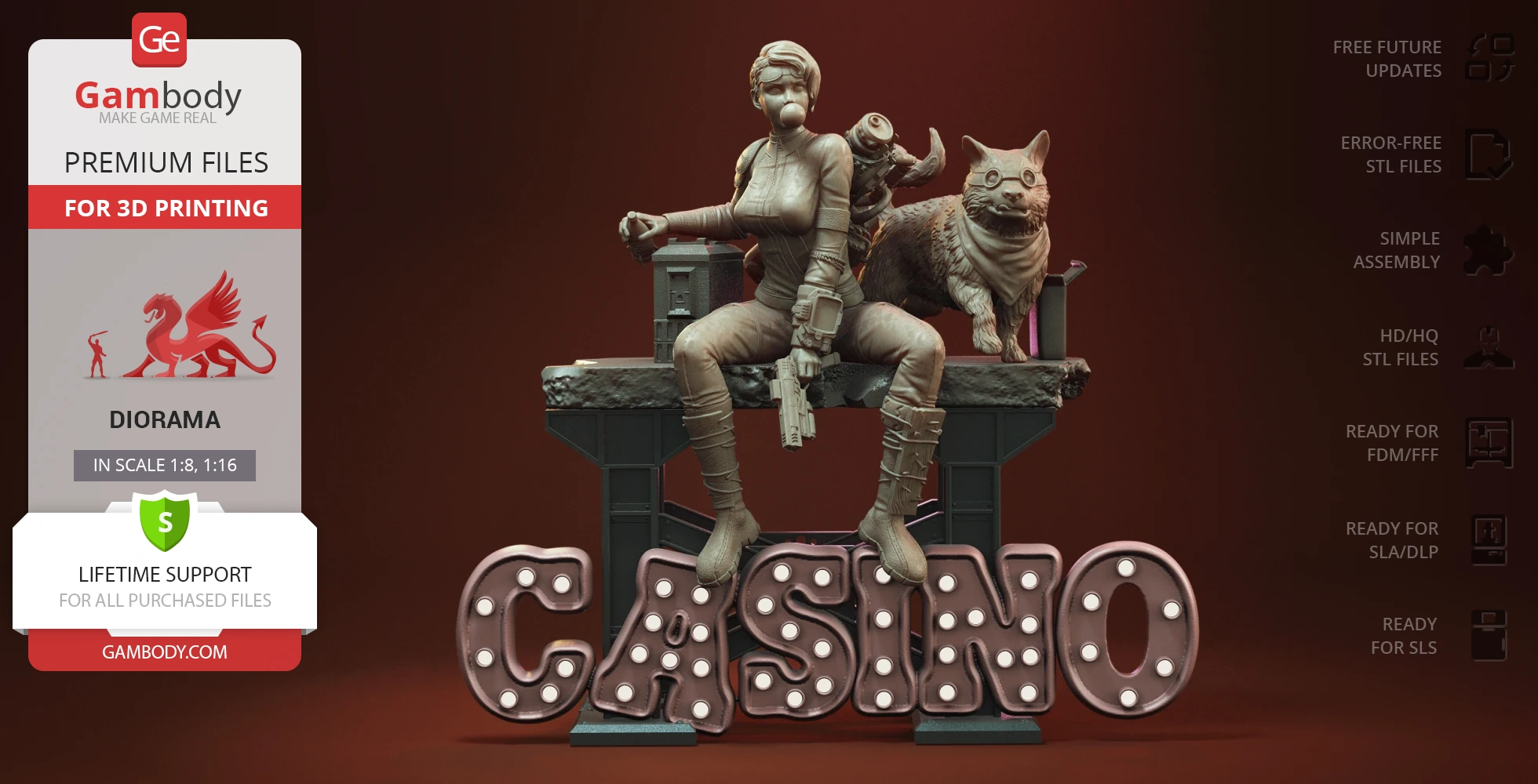 Buy New Vegas 3D Printing Figurines in Diorama | Assembly