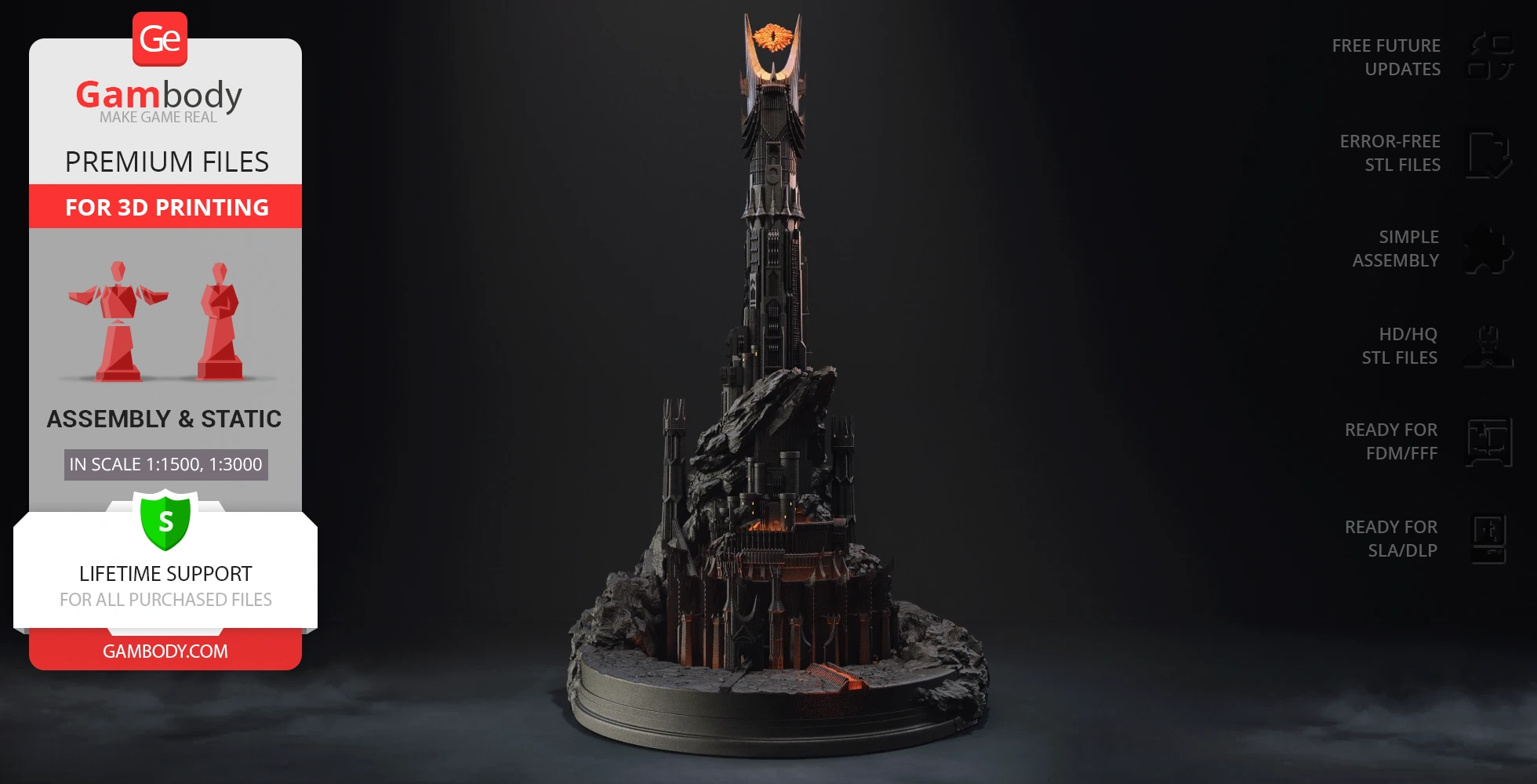 Buy Barad-dur 3D Printing Model | Assembly