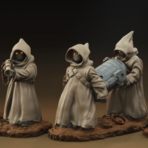 preview of The Jawas 3D Printing Figurines in Diorama | Assembly