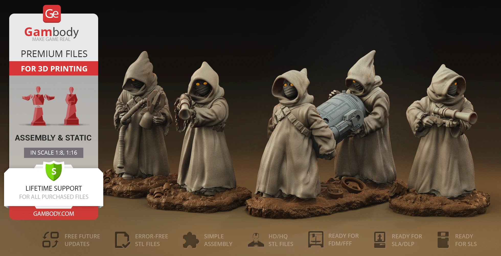 Buy The Jawas 3D Printing Figurines in Diorama | Assembly