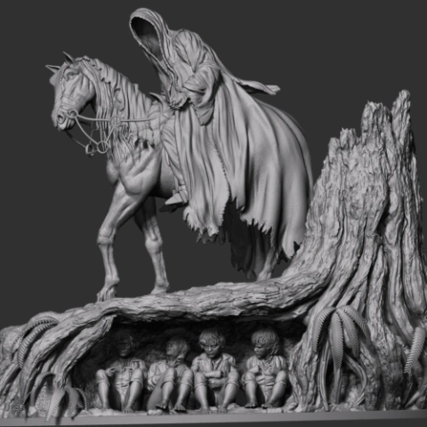 preview of Nazgul chase hobbits