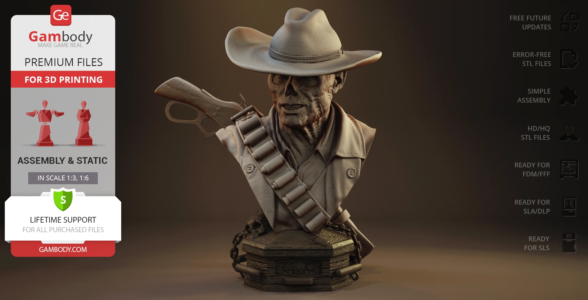 Buy The Ghoul Bust 3D Printing Figurine | Assembly