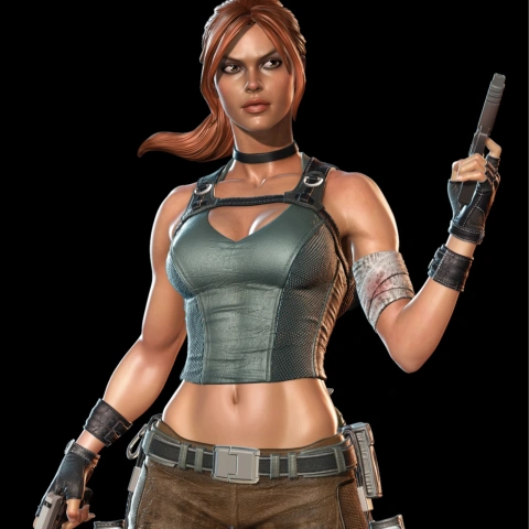 preview of Lara Croft 3D Printing Model