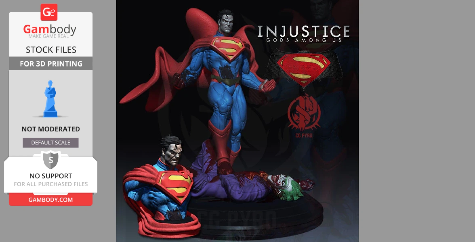 Buy Superman Kills Joker Injustice League Figurine by CG Pyro