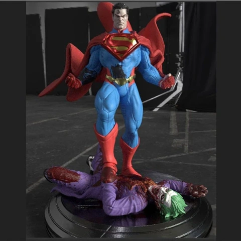 preview of Superman Kills Joker Injustice League Figurine by CG Pyro