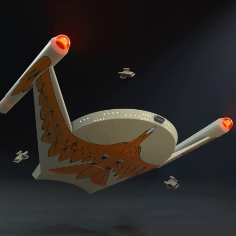 preview of Romulan Bird-of-Prey 3D Printing Model | Assembly