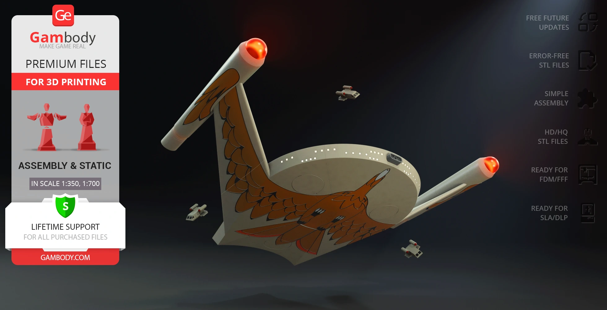 Buy Romulan Bird-of-Prey 3D Printing Model | Assembly