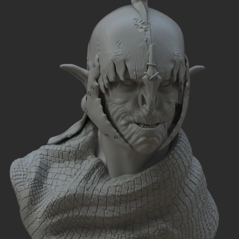 preview of Orc Bust 3D Printing Figurine | Assembly