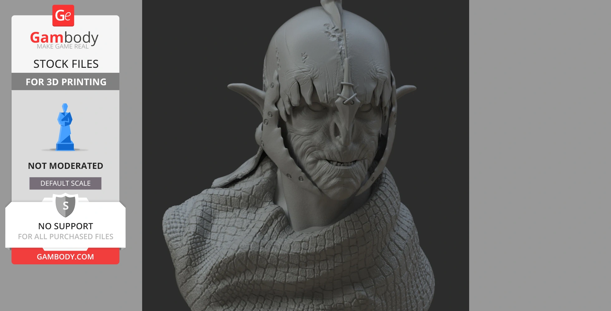 Buy Orc Bust 3D Printing Figurine | Assembly