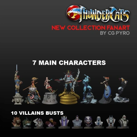 preview of Thundercats collection pack 17 main characters 10 villain 24 models