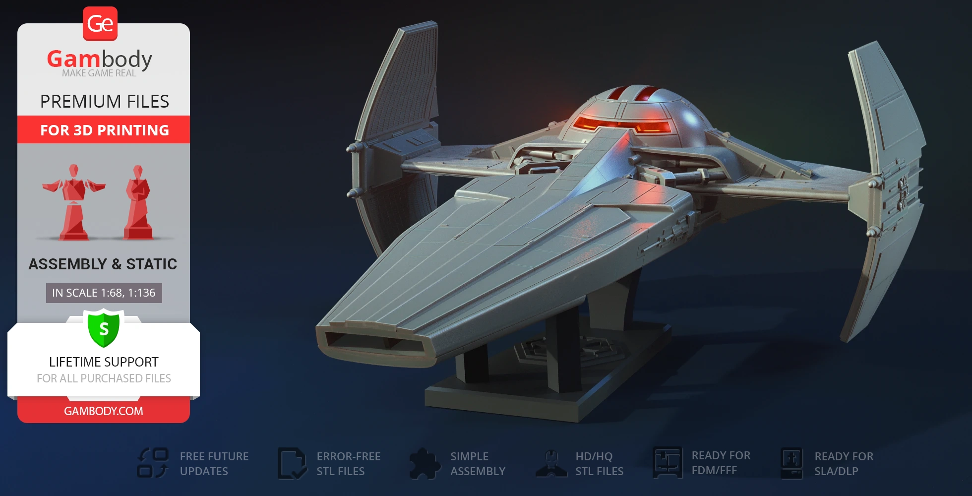 Buy Sith Infiltrator 3D Printer Files | Assembly