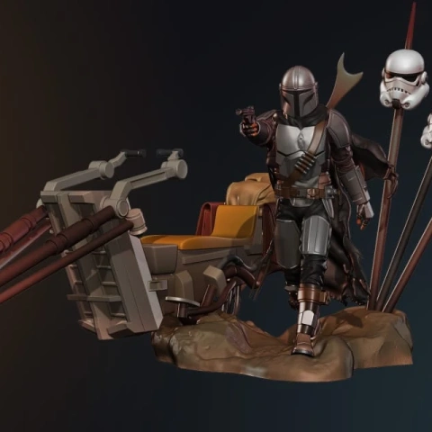 preview of Mandalorian Mando Star Wars