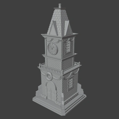 preview of Christmas Village Clock Tower