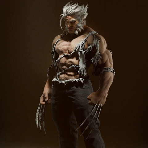 preview of Wolverine Logan 3D Printing Model